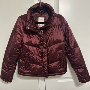 A&F Satin Mini Puffer Size M